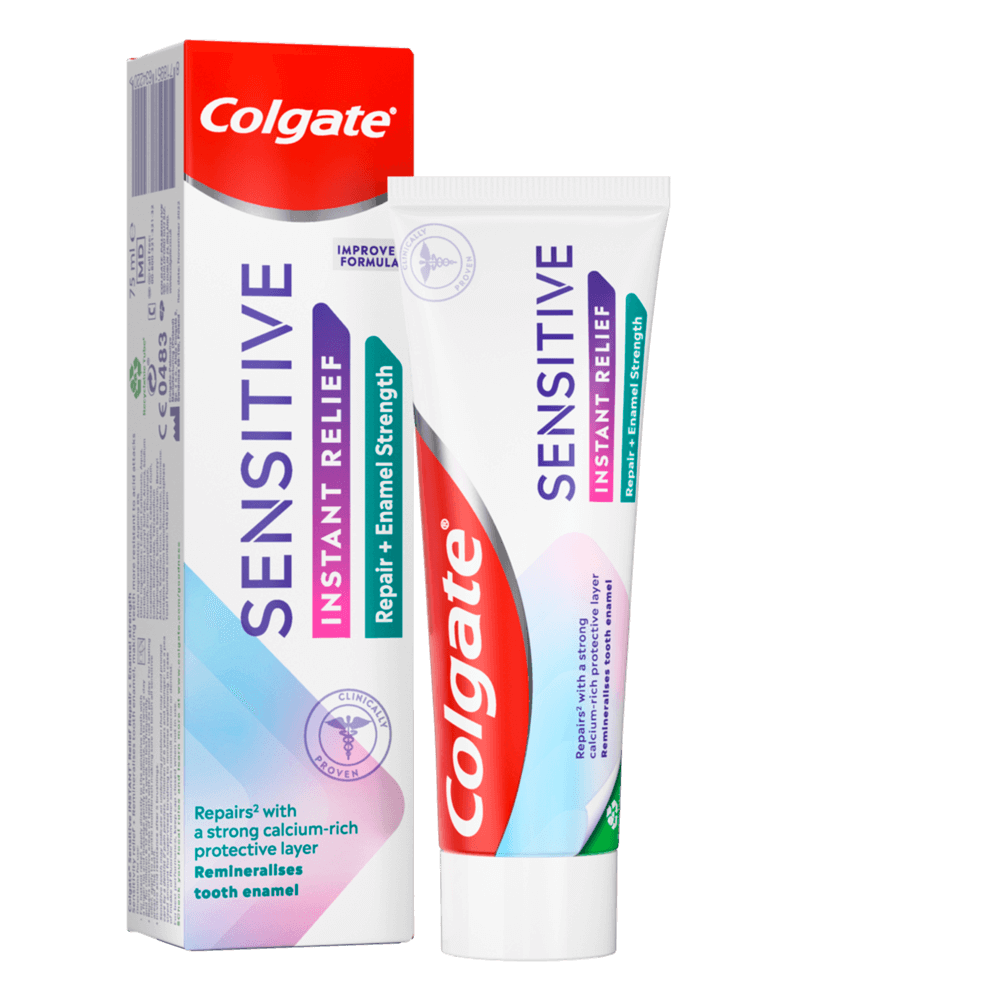 billede af Colgate Sensitive Instant Relief Repair + Enamel Strength tandpasta billede af Colgate Sensitive Instant Relief Repair + Enamel Strength tandpasta